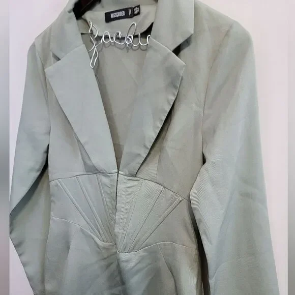 Misguided Green Blazer Dress Size 6 - Picture 2 of 11